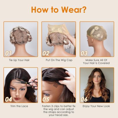 Brown Highlight Wig for Women, 26 Inch Long Curly Wavy Wigs Natural Looking Synthetic Heat Resistant Fiber Wig, Lace Hairline Wig for Daily Use, Halloween & Cosplay, Brown Highlight