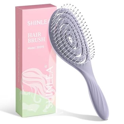 Detangle Hair Brush, Detangling Wet Spiral Hairbrush for Women, Men, kids, Vented Detangler for Blow Drying, Glide Through Tangles For All Hair Types (Pink)