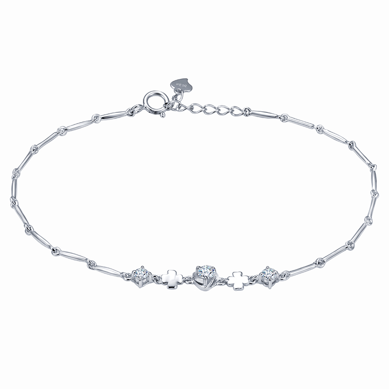 MissDiamond Lab Grown Diamond 0.2CT S925 Silver Chain Link Bracelet MSBS-003