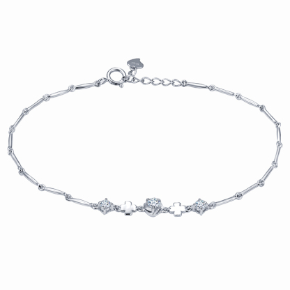 MissDiamond Lab Grown Diamond 0.2CT S925 Silver Chain Link Bracelet MSBS-003