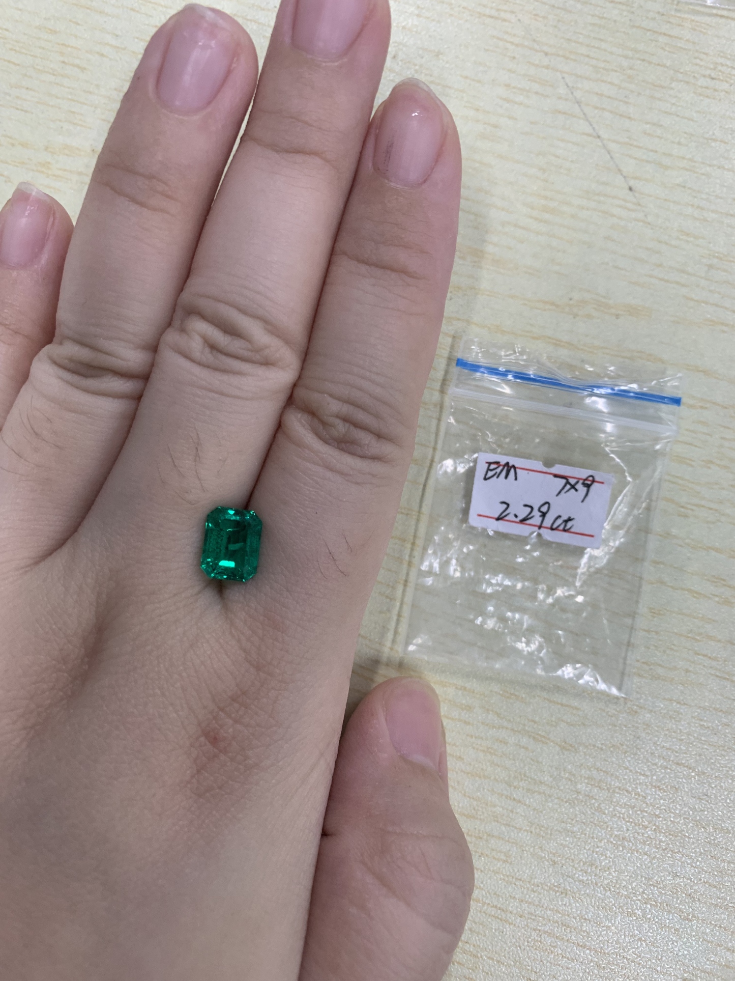 MissDiamond Emerald Shape 7*9MM Lab Gemstone
