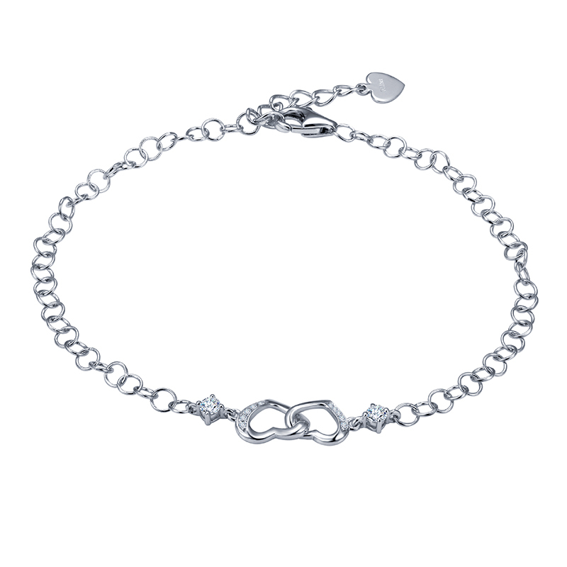 MissDiamond Lab Grown Diamond 0.15CT S925 Silver Chain Link Bracelet MSBS-001