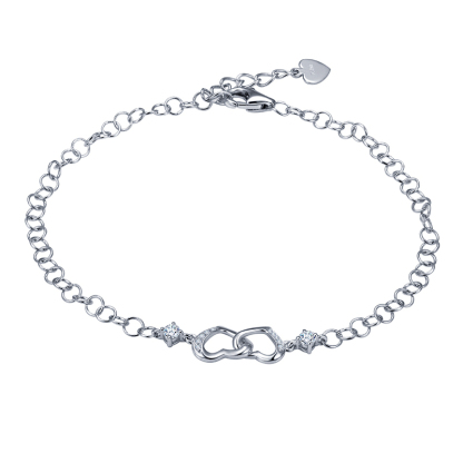 MissDiamond Lab Grown Diamond 0.15CT S925 Silver Chain Link Bracelet MSBS-001