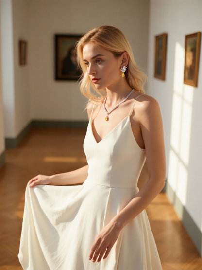 MissDiamond Pear Cut Lab Grown Diamond 3.02CT 18K White Gold Pendant Necklace MSN-886