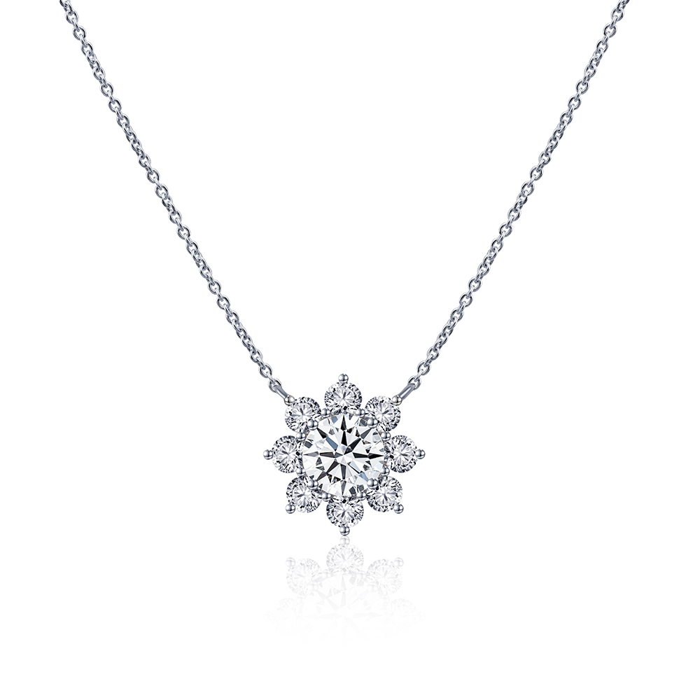 MissDiamond Pear Cut Lab Grown Diamond 0.54CT 0.82CT 18K White Gold Pendant Necklace MSN-558