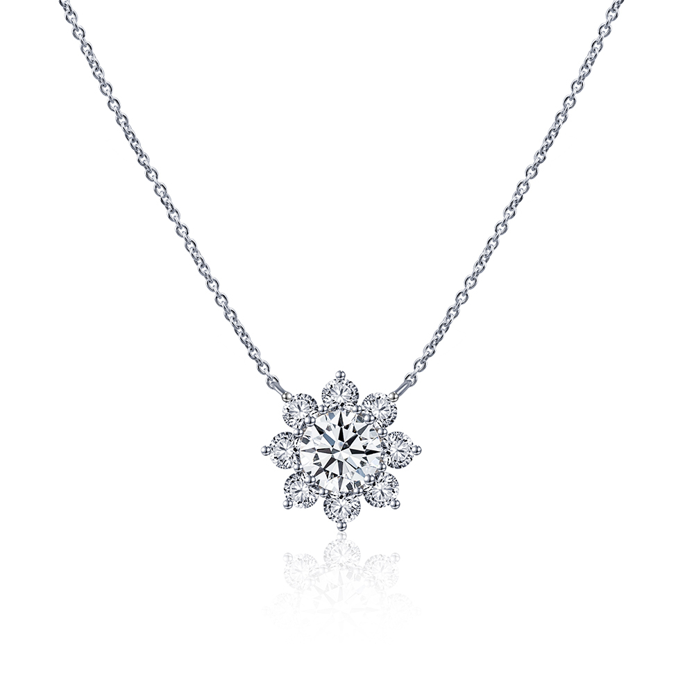 MissDiamond Pear Cut Lab Grown Diamond 0.54CT 0.82CT 18K White Gold Pendant Necklace MSN-558