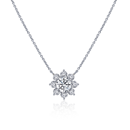 MissDiamond Pear Cut Lab Grown Diamond 0.54CT 0.82CT 18K White Gold Pendant Necklace MSN-558