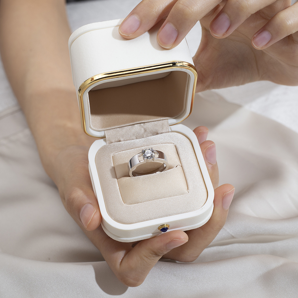 Round Cut Lab Grown Diamond 1CT Solitaire D VS1 18K White Gold Ring MSR-1678