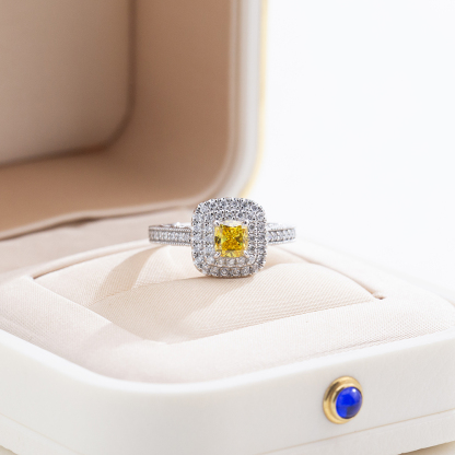 MissDiamond Lab Grown Diamond 0.605CT  VS2 Platinum Halo Ring MSR-1428