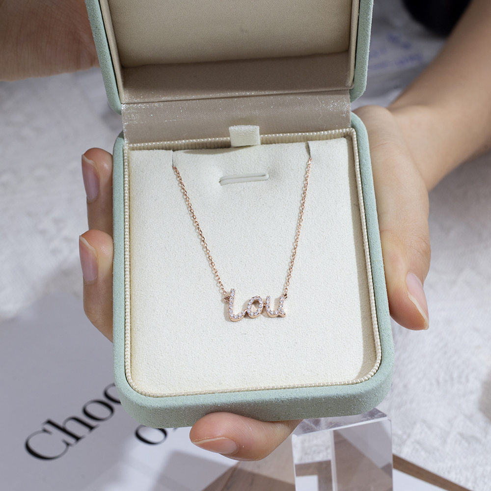 MissDiamond Round Shape Lab Diamond E VVS2 10K Rose Gold Pendant Necklace MSN-857