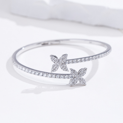 MissDiamond Lab Grown Diamond 18K White Gold Tennis Bracelet MSB-655