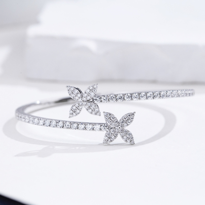 MissDiamond Lab Grown Diamond 18K White Gold Tennis Bracelet MSB-655