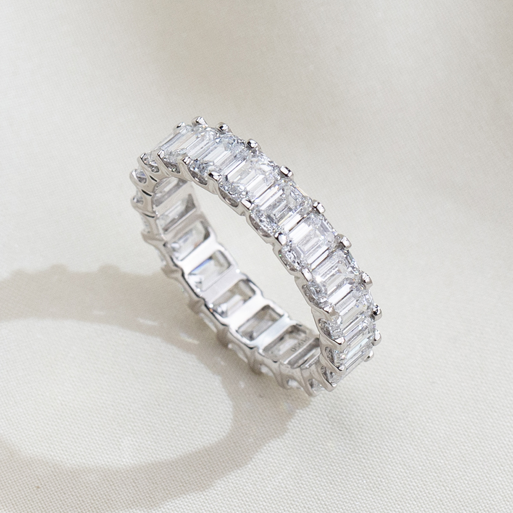 MissDiamond Lab Grown Diamond Eternity Platinum Ring MSR-1240