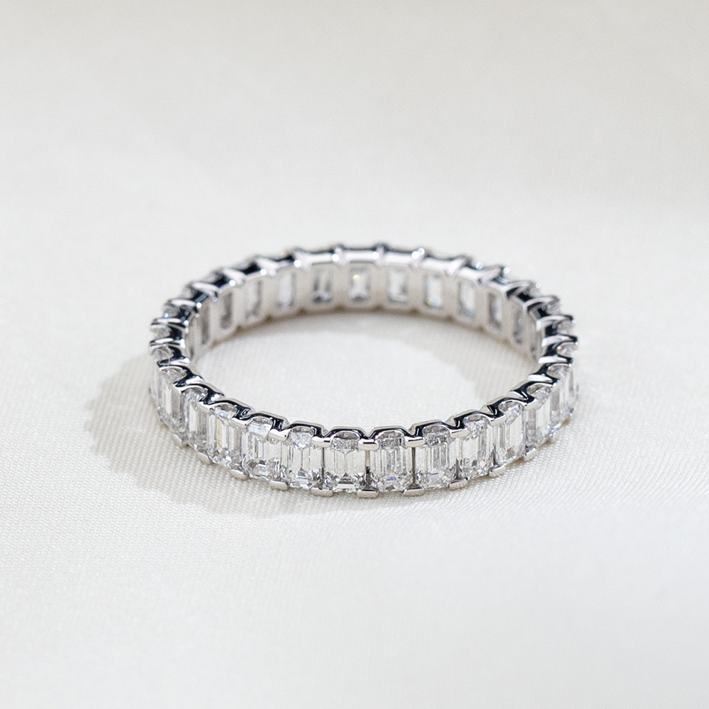 MissDiamond Lab Grown Diamond Eternity Platinum Ring MSR-1240