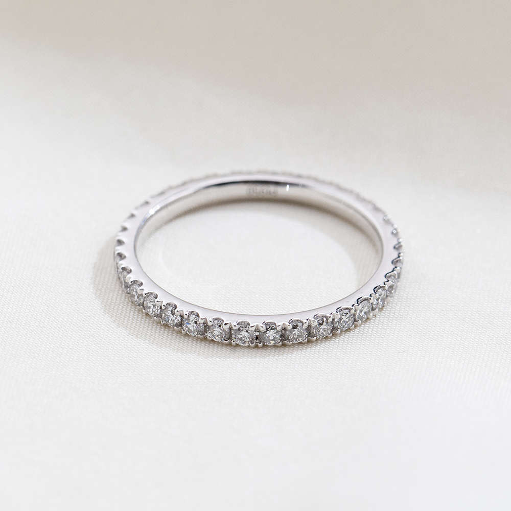 MissDiamond Lab Grown Diamond Eternity Platinum Ring MSR-408