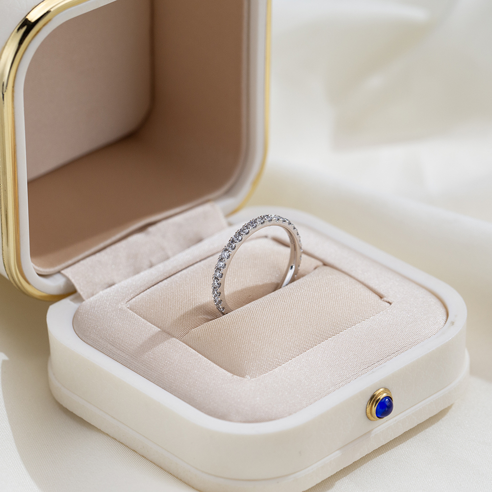 MissDiamond Lab Grown Diamond Eternity Platinum Ring MSR-408