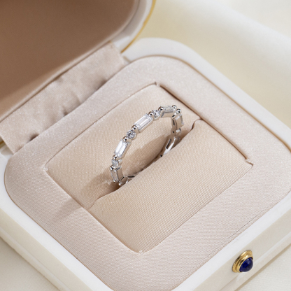 MissDiamond Lab Grown Diamond Eternity Platinum Ring MSR-1646