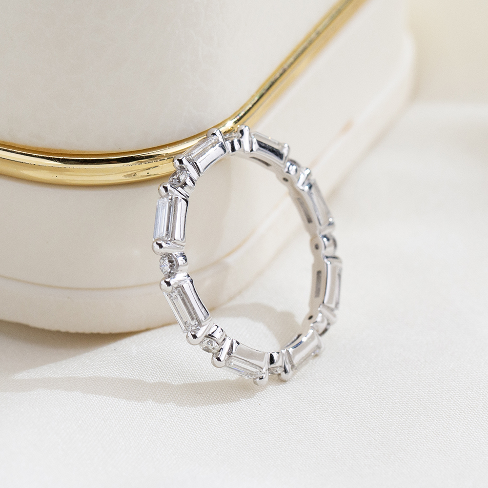 MissDiamond Lab Grown Diamond Eternity Platinum Ring MSR-1646