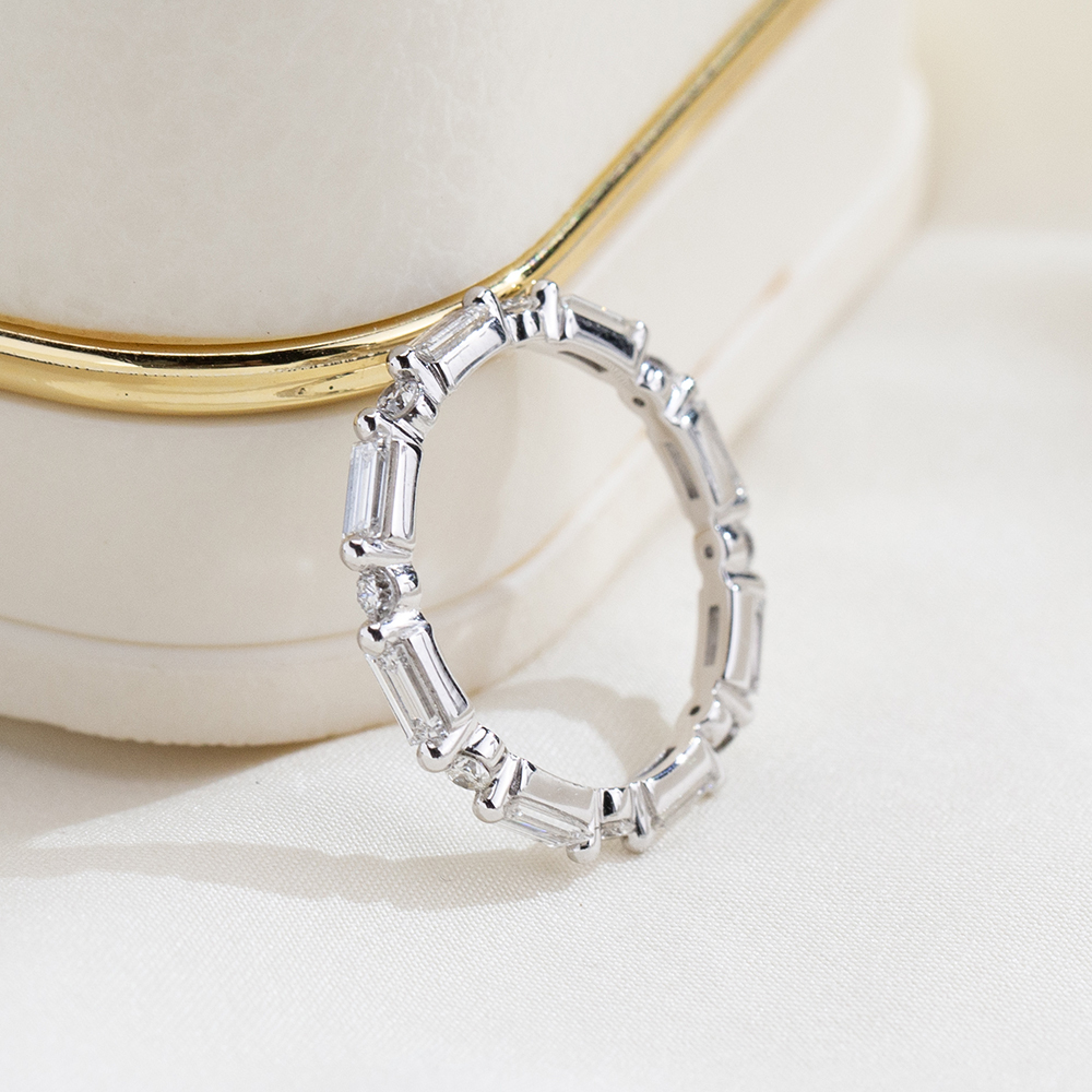 MissDiamond Lab Grown Diamond Eternity Platinum Ring MSR-1646