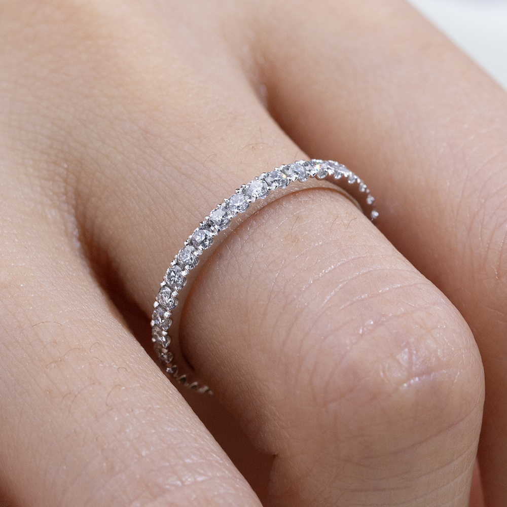 MissDiamond Lab Grown Diamond Eternity Platinum Ring MSR-408