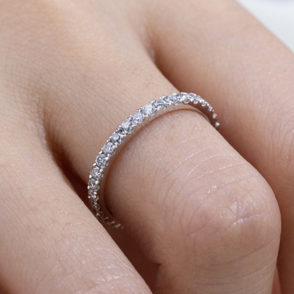 MissDiamond Lab Grown Diamond Eternity Platinum Ring MSR-408