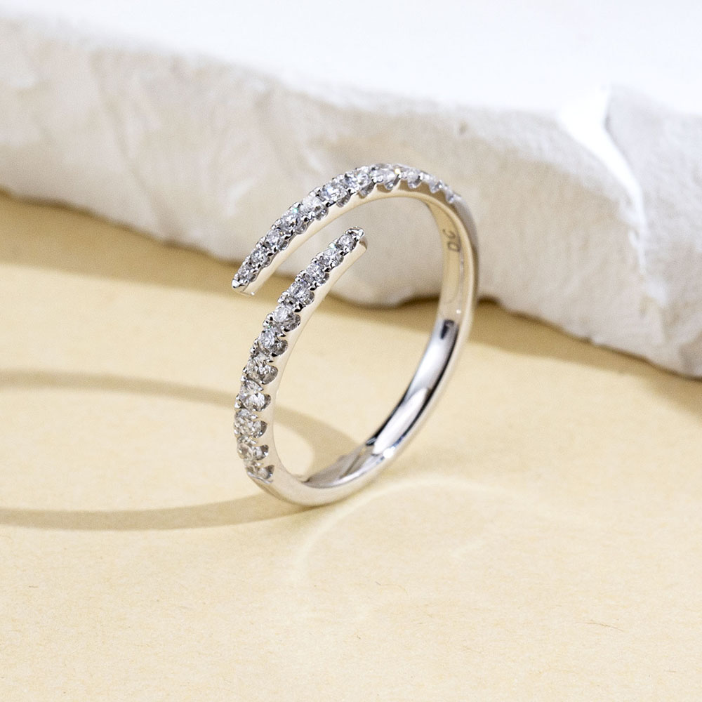 MissDiamond Lab Grown Diamond Platinum Cluster Ring MSR-1838