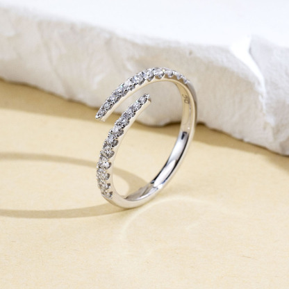 MissDiamond Lab Grown Diamond Platinum Cluster Ring MSR-1838