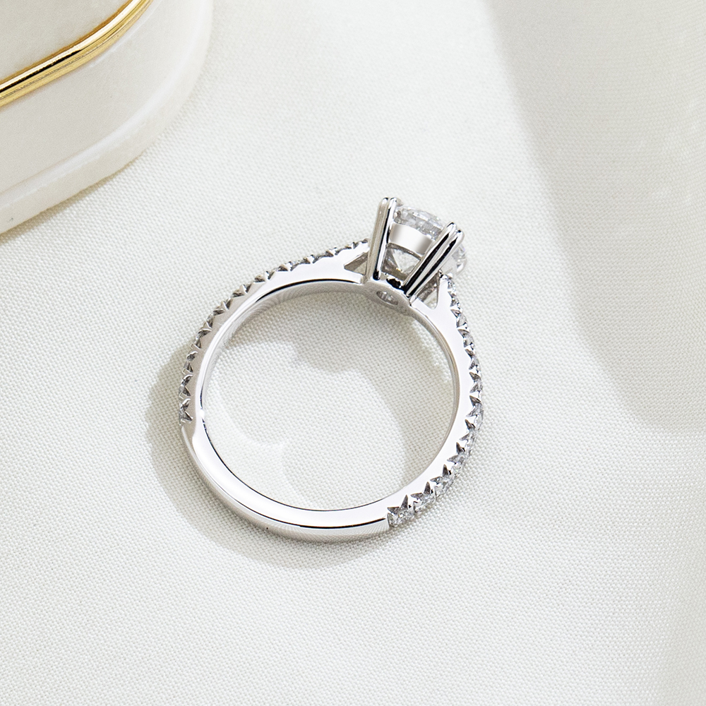 MissDiamond Round Cut Lab Grown Diamond 1CT D E VS2 VVS1 Platinum Eternity Ring MSR-2073