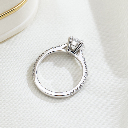 MissDiamond Round Cut Lab Grown Diamond 1CT D E VS2 VVS1 Platinum Eternity Ring MSR-2073