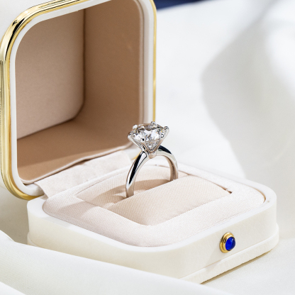 MissDiamond Lab Grown Diamond Solitaire Platinum Ring MSR-195