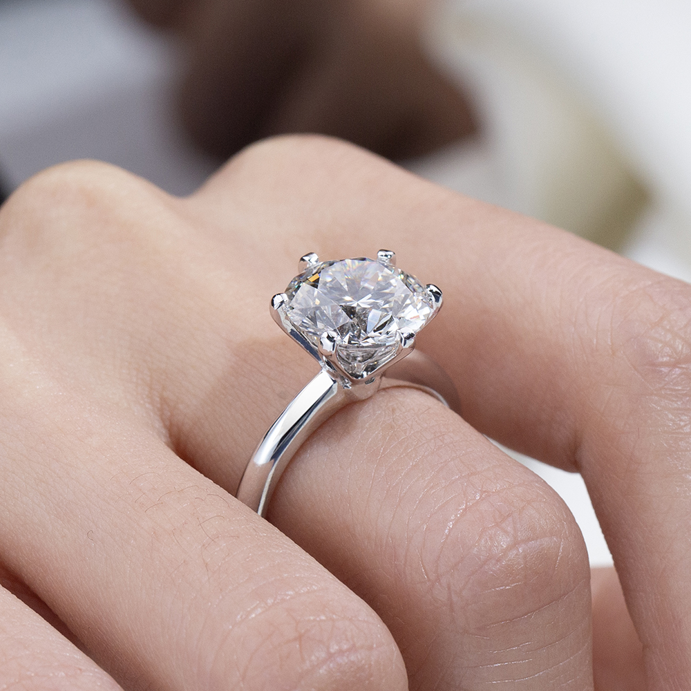 MissDiamond Lab Grown Diamond Solitaire Platinum Ring MSR-195