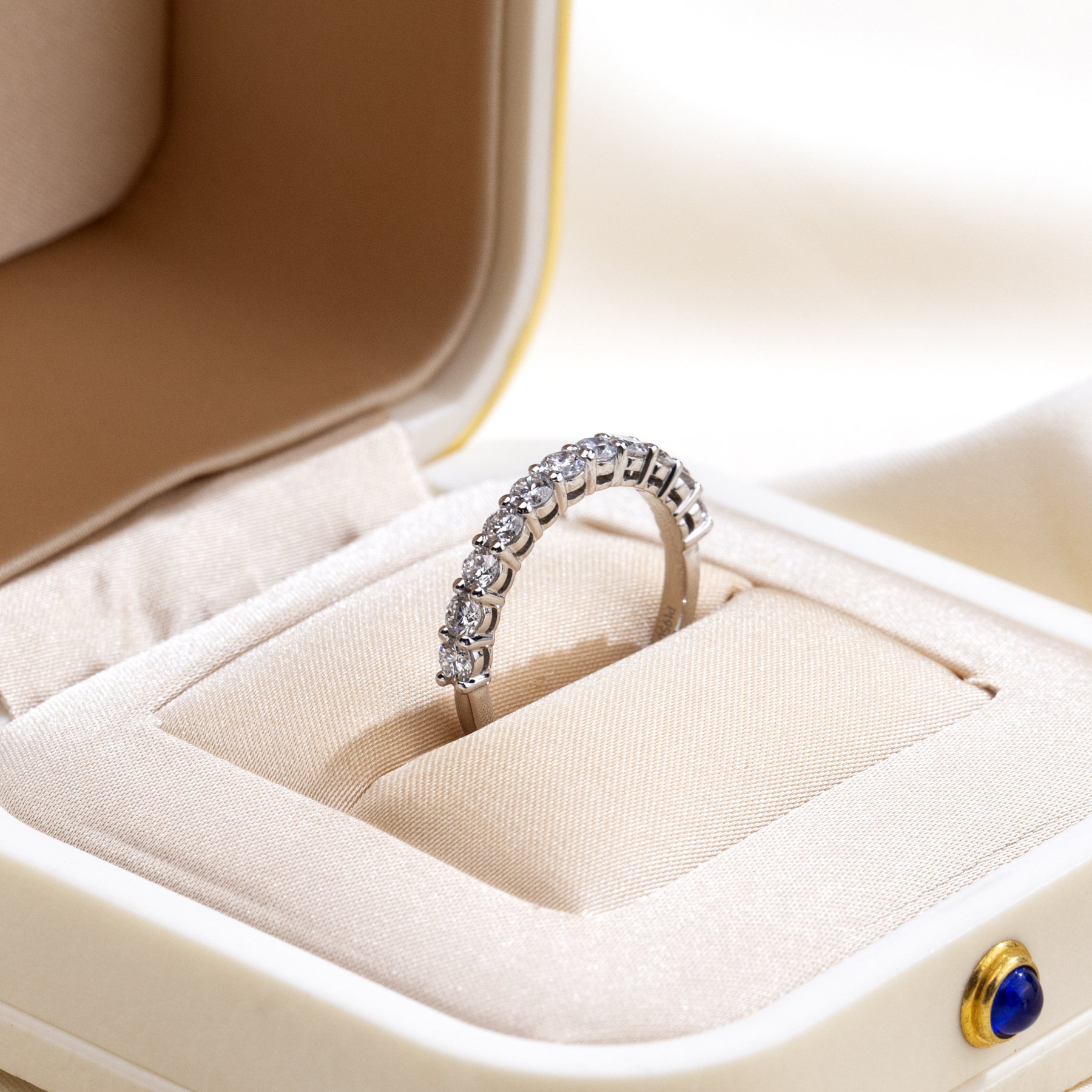 MissDiamond Lab Grown Diamond Eternity Platinum Ring MSR-066