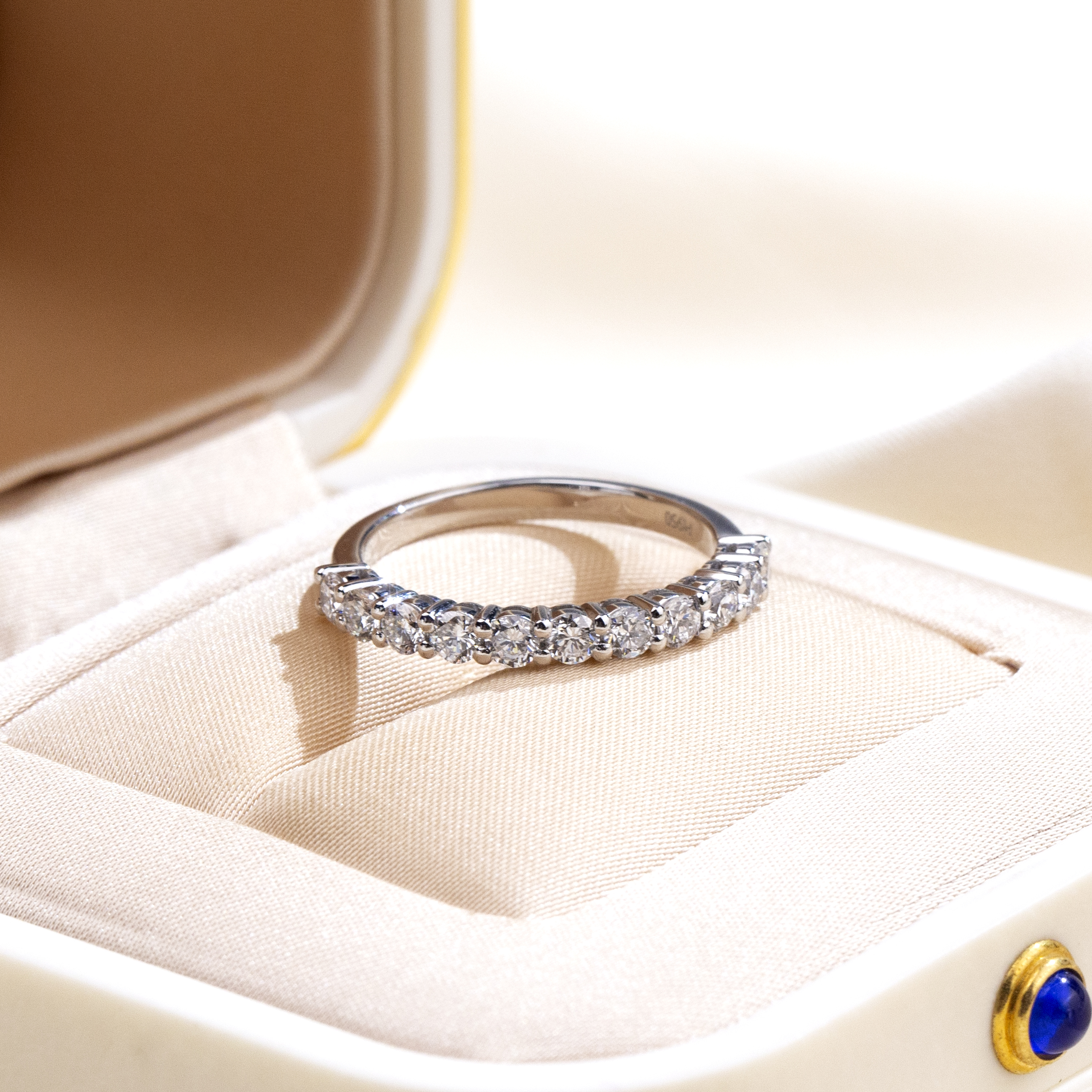 MissDiamond Lab Grown Diamond Eternity Platinum Ring MSR-066