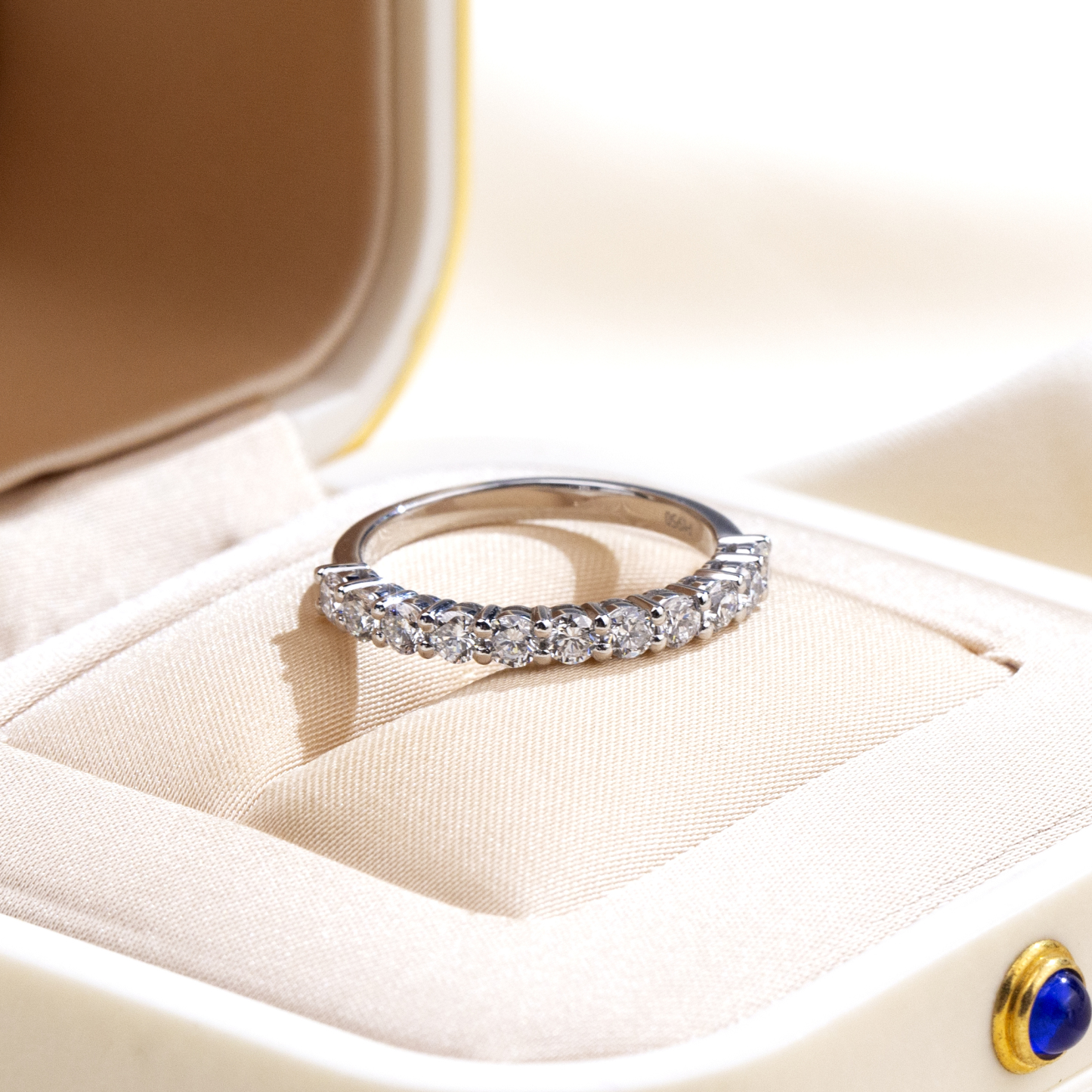 MissDiamond Lab Grown Diamond Eternity Platinum Ring MSR-066