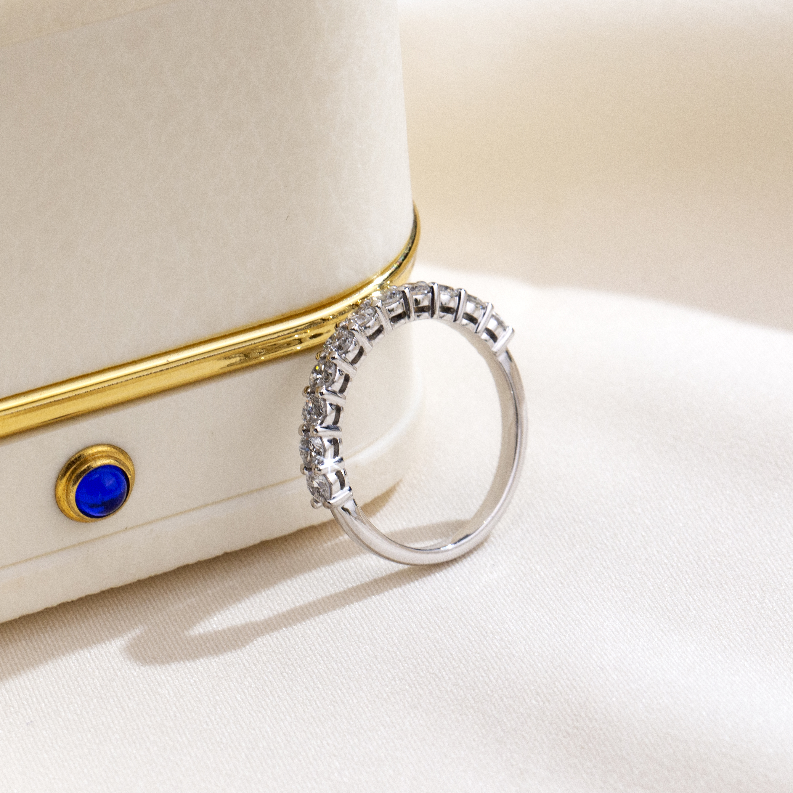 MissDiamond Lab Grown Diamond Eternity Platinum Ring MSR-066