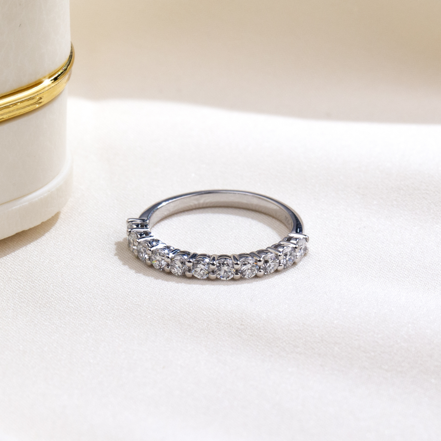 MissDiamond Lab Grown Diamond Eternity Platinum Ring MSR-066