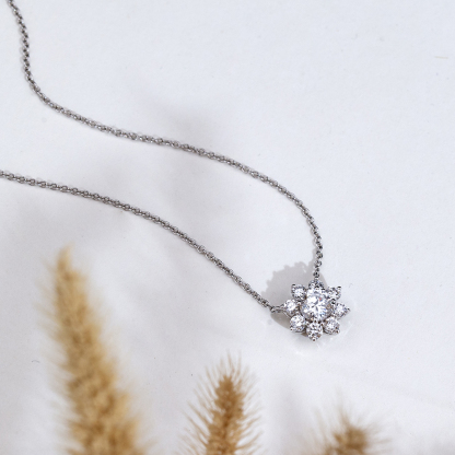 MissDiamond Pear Cut Lab Grown Diamond 0.54CT 0.82CT 18K White Gold Pendant Necklace MSN-558