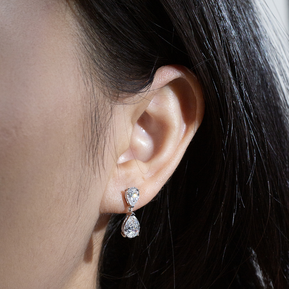 MissDiamond Lab Grown Diamond 1CT 9K White Drop Cut MSE-719