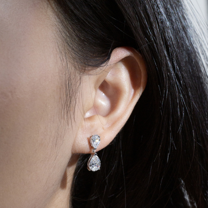 MissDiamond Lab Grown Diamond 1CT 9K White Drop Cut MSE-719