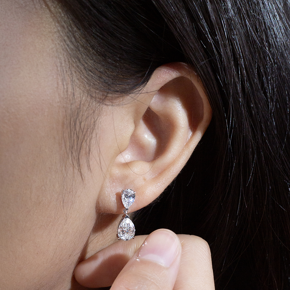 MissDiamond Lab Grown Diamond 1CT 9K White Drop Cut MSE-719