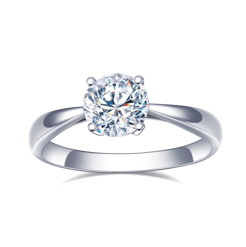 MissDiamond Sustainable luxury Round Cut Lab Grown Diamond 1CT 2.05CT DE VS1 VVS2 18K Solitaire Ring MSR-371
