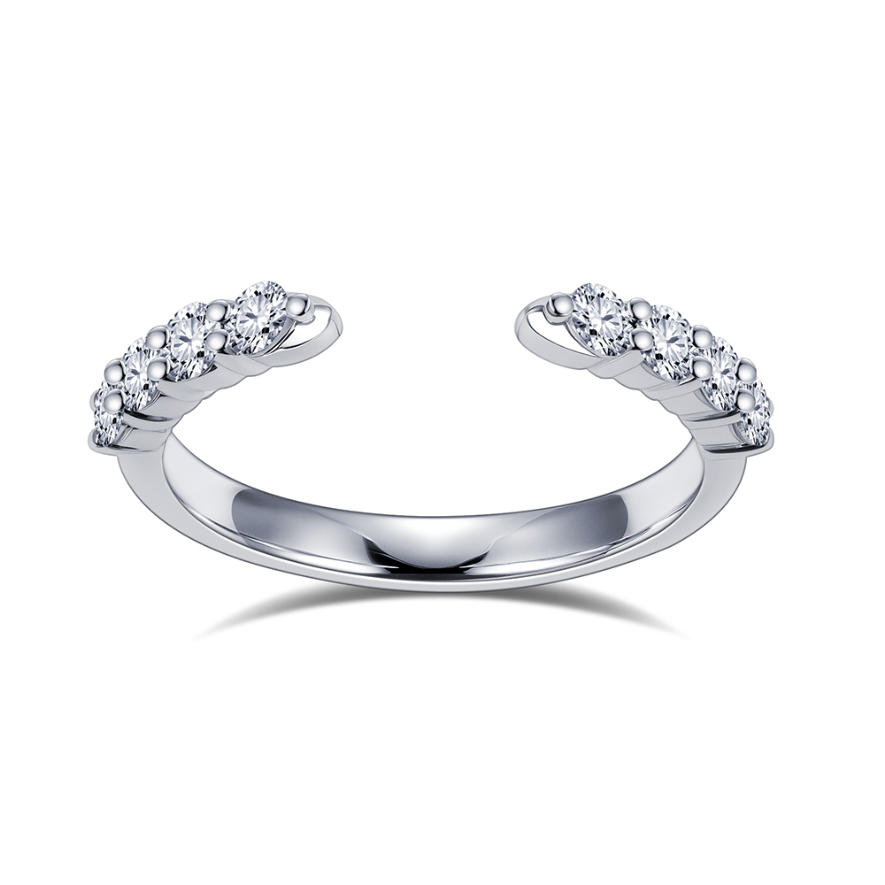 MissDiamond Lab Grown Diamond Platinum Cluster Ring MSR-2074