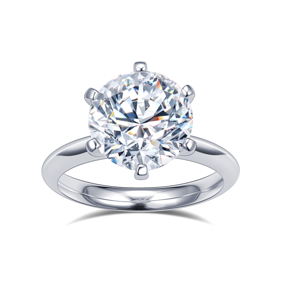 MissDiamond Lab Grown Diamond Solitaire Platinum Ring MSR-195