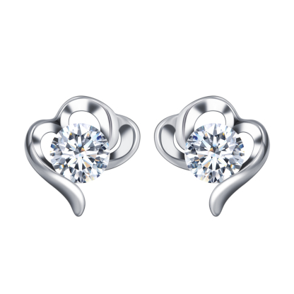 MissDiamond Lab Grown Diamond 0.1CT/2 S925 Silver Studs Earrings MSES-002
