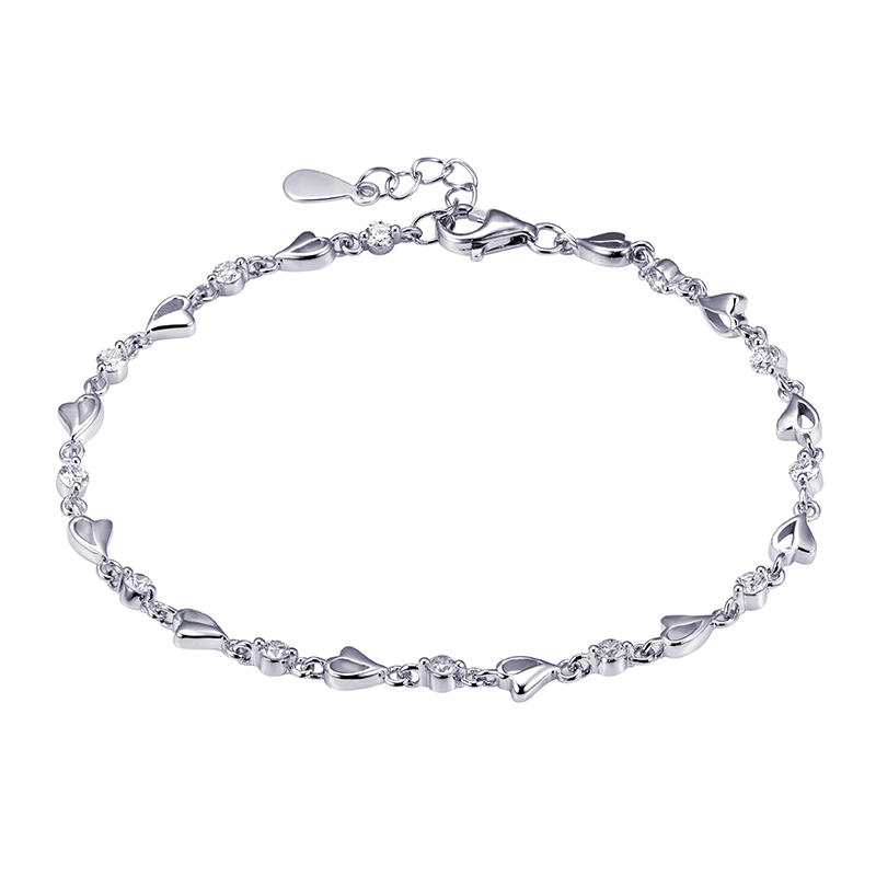 MissDiamond Lab Grown Diamond 0.612CT S925 Silver Chain Link Bracelet MSBS-002
