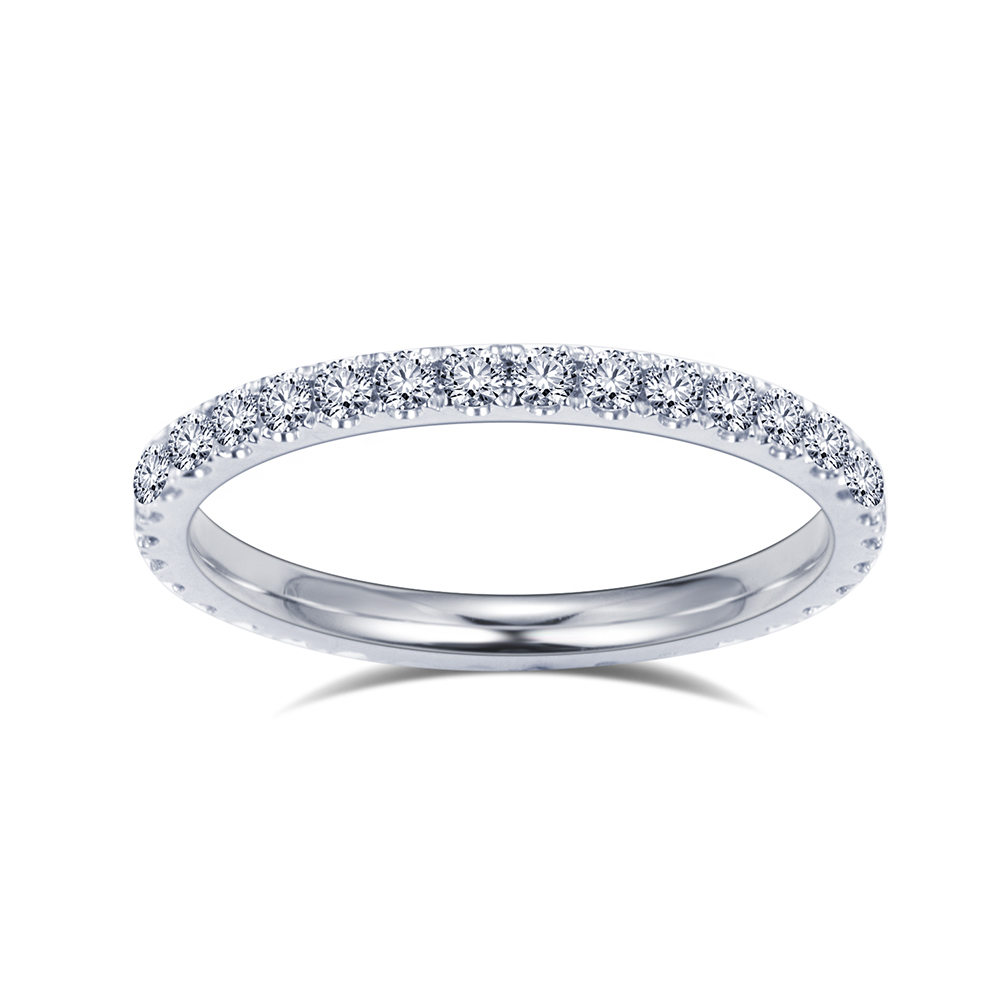 MissDiamond Lab Grown Diamond Eternity Platinum Ring MSR-408