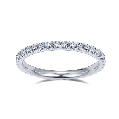 MissDiamond Lab Grown Diamond Eternity Platinum Ring MSR-408