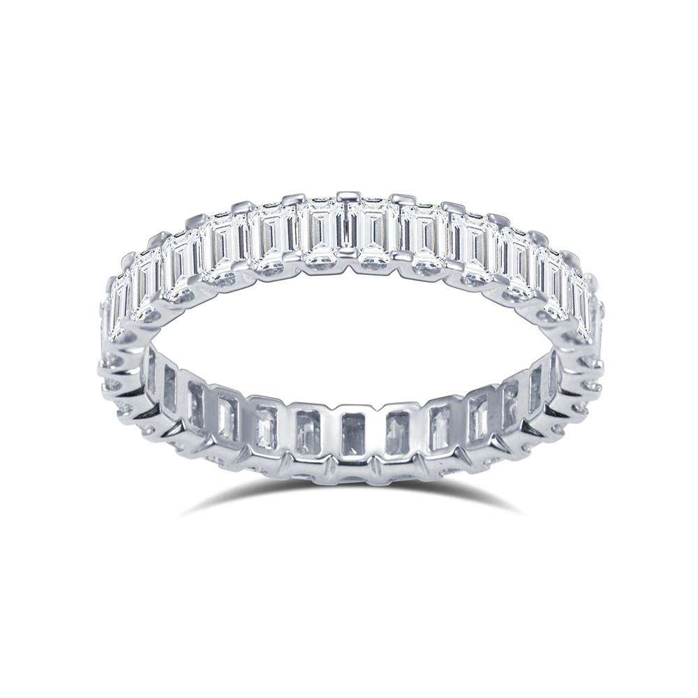 MissDiamond Lab Grown Diamond Eternity Platinum Ring MSR-1240