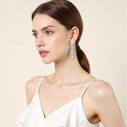 MissDiamond Sustainable luxury Pear Cut Lab Grown Diamond 1.07CT 1.89CT  VS1 VVS2 18K White  Studs MSE-847