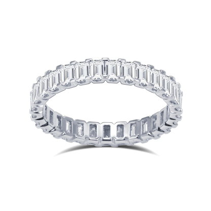 MissDiamond Lab Grown Diamond Eternity Platinum Ring MSR-1240